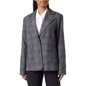 Blazer - Donkergrijs - Met Reverskraag - Lange Mouwen