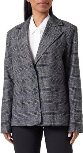 Blazer - Donkergrijs - Met Reverskraag - Lange Mouwen