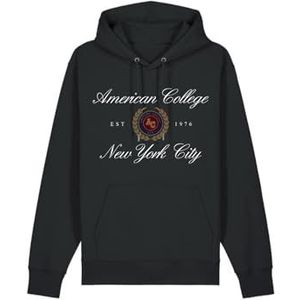 AMERICAN COLLEGE USA Uniseks sweatshirt voor kinderen, Zwart, 14 ans