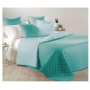 Caleffi - Sprei, gewatteerd, effen, voor Frans bed, koraal