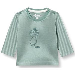 Sigikid Klassiek shirt met lange mouwen voor jongens en meisjes, Groen gestreept, 50 cm