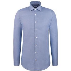 Seidensticker Regular fit business overhemd met lange mouwen, blauw, maat 44, Blauw, 40 NL