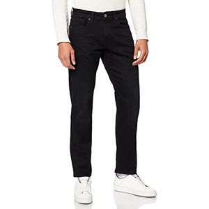 SELECTED HOMME Male Straight Fit Jeans Zwart, Zwarte denim stof, 34