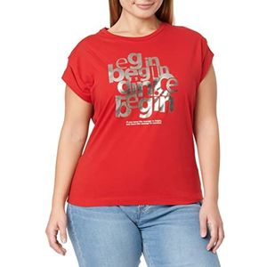 s.Oliver Dames T-Shirt, red Placed Print, 32