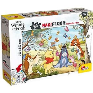 Lisciani - Disney - Winnie The Pooh Maxi Floor Puzzel 24 Stukjes - Veelkleurig - Puzzel voor Kinderen - Stimuleert Creativiteit en Fijne Motoriek - Voor Kinderen vanaf 3 Jaar - Gemaakt in Italië