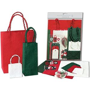 Ursus 51280006 - Geschenktassenset Kerstmis, 3 zakjes met 3 vellen papier, labels, enveloppen en decoratie-accessoires, voor creatief ontwerpen