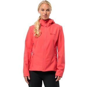 Jack Wolfskin Bornberg Sweatshirt met capuchon W Softshell jas, felrood, M Dames, Helder rood, M