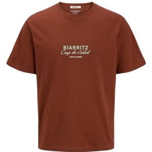 JACK & JONES Jorcanggu Borst Tee Ss Crew Neck Pls, Arabische Spice, 3XL
