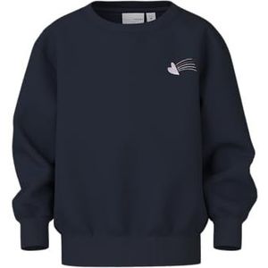 Name it mini Nmfvallene Ls RLX Sweat Bru voor meisjes, Dark Sapphire, 104