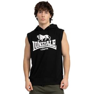 Lonsdale Bignor Mouwloze Hoodie XL, zwart, XL