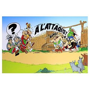 Clairefontaine 812921C bureauonderlegger van karton, 60 x 40 cm - Home Office ""Asterix Les Gaulois"" visueel op aanval