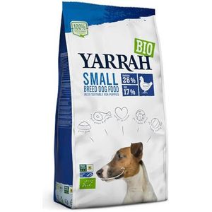 Yarrah SMALL Breeds Voedzaam biologisch droogvoer voor honden, voor kleine rassen van alle leeftijden, exquise biologische hondenbrokken met kip, 5 kg, 100% biologisch en vrij van kunstmatige