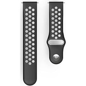 Sportarmband voor Fitbit Versa 2/Versa (Lite), ademend, effen, zwart/maat
