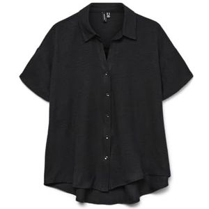 Vero Moda - Shirt - Korte Mouwen - Losse Pasvorm - Hemdkraag