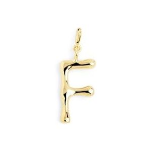 SINGULARU - Charm Letter XL Gold - F - damessieraden, Eén maat, Geelgoud Metaal, is geen edelsteen