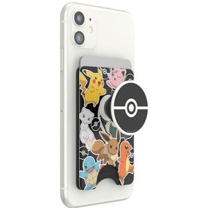 PopSockets PopWallet+ - Officiële Verwisselbare Portemonnee voor Smartphones en Tablets met een Geïntegreerde Verwisselbare PopTop - Pokémon - Pokémon Party