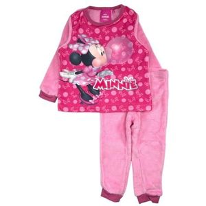 Disney Pyjama voor meisjes, knuffelige en comfortabele kleding voor zachte nachten, Minnie design, Roze, 4 Jaren