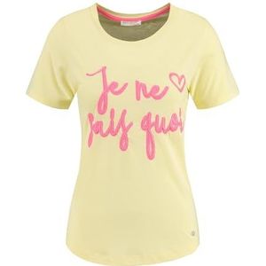 KEYLARGO Understand Round T-shirt voor dames, Pastel Yellow (1418), XL