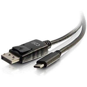 C2G 2,7m (9ft) USB C naar DisplayPort Adapter Kabel Zwart - 4K Audio/Video Adapter - Externe videoadapter - USB-C - DisplayPort - zwart