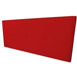 amuéblate online - Premium gevoerd hoofdeinde model Kayne, overtrek van hoogwaardig kunstleer, inclusief beslag en schroeven, hout, rood, 145 x 60 cm (bed 135/140)
