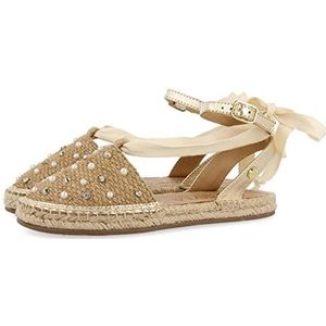 GIOSEPPO Espadrille sandalen in roségoud met jute en parels en klinknagels voor meisjes Aaisey, roségoud, 36 EU