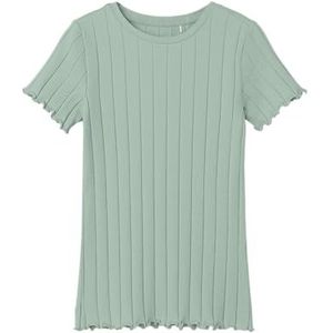 NAME IT Nkfnoralina Ss Top Noos T-shirt voor meisjes, Silt Green., 146/152 cm