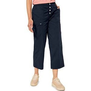 Street One Dames 7/8 katoenen broek, Grand Blue, 40W x 26L