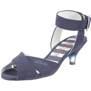 s.Oliver Womens Casual Mode Sandalen, Blauw Blau Denim 802, 36 EU