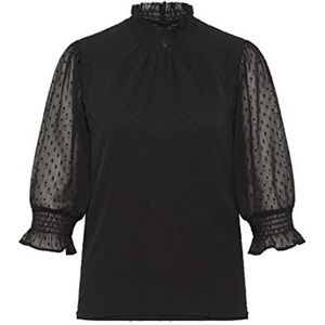 DreiMaster Vintage dames blouseshirt, zwart, S