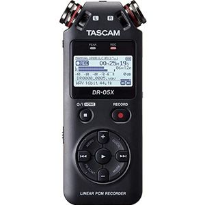 Tascam DR-05X Stereo Handheld Digitale Audiorecorder en USB-Audio-interface