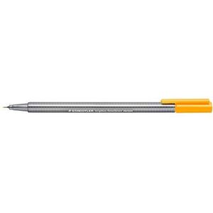 Staedtler 334-401 Triplus Fineliner (driehoekig, superfijn, metalen punt, lijnbreedte ca. 0,3 mm, 10 stuks) neon oranje