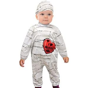 Little Mummy costume disguise fancy dress onesie baby (Size 1-2 years) with bonnet