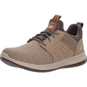 Skechers Heren klassieke pasvorm Delson-Camden, Taupe, 47 EU breed