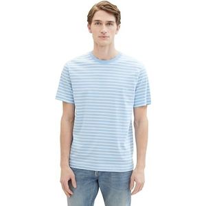 TOM TAILOR T-shirt voor heren, 35207 - Washed Out Blauw Wit Streep, XL