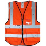 Salzmann Reflecterende vest met hoge zichtbaarheid - Gemaakt van 3M reflecterend materiaal - Met 4 voorzakken en ritssluiting