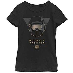 Star Wars Jedi: Fallen Order Space Gold Girl's Solid Crew Tee, Black, X-Small, zwart, XS