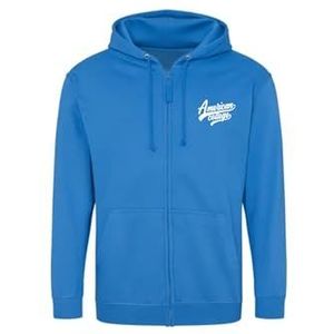 AMERICAN COLLEGE USA Sweatshirt met print, warme kleding, uniseks, kinderen, jongens en meisjes, casual, model ACSZW1, indigo, 14 jaar, Indigo, 14 ans