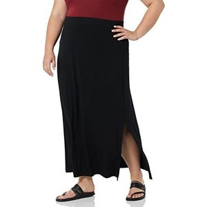 Amazon Essentials Lichtgewicht gebreide maxi-rok voor dames, zwart, S