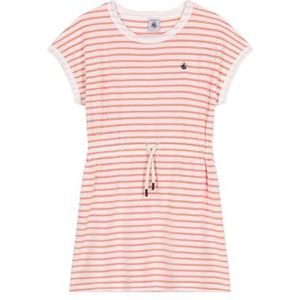 PETIT BATEAU - Katoenen Gestreepte Jurk - Abrikoos - Katoen