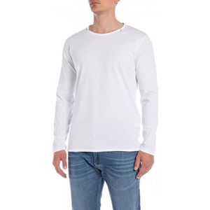 Replay T-shirt voor heren, wit (001 wit)., XL