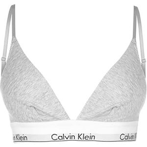 Calvin Klein Damesbeha Bralette Triangle Unlined zonder beugel, grey heather, XS