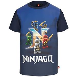 LEGO Jongen Ninjago Jungen T-Shirt alle Ninjas LWTaylor 122, 590 Dark Navy, 98