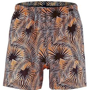 CALIDA Boxershorts met print voor heren, ondoorzichtig, Blazing Oranje, 50
