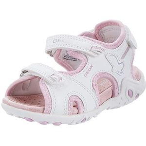 Geox J Whinberry G Sandaal, wit/roze, 30 EU, wit-roze., 30 EU