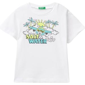 United Colors of Benetton T-shirt voor kinderen en jongeren, Wit, 3 jaar