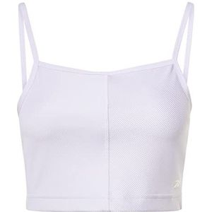 Reebok Vrouwen Yoga Rib Crop Shirt, Geel, M/S, Geel, XL
