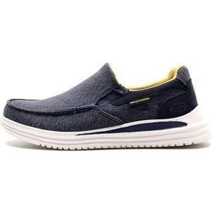 Skechers Heren 204785 NVY Casual Schoenen, Navy Canvas Synthetisch, 45 EU