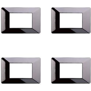 Compatibele ViMAR Plana, kunststof platen set 4 stuks 3 plaatsen voor het vervangen van bestaande platen - passen perfect op de originele houder