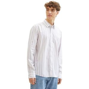 TOM TAILOR Denim Herenhemd, 35196 - Light Dove Grey Stripe, XXL