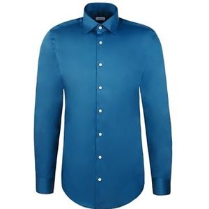 Seidensticker - Businessoverhemd - Zwart - Slim 1/1 Kent Kraag Uni